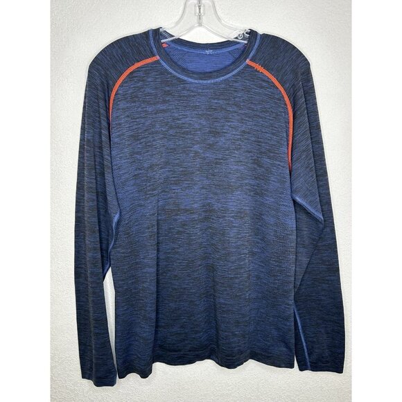 Lululemon Shirt Mens M/L Blue Metal Vent Tech Mesh Lightweight Athletic Gym - Picture 1 of 13